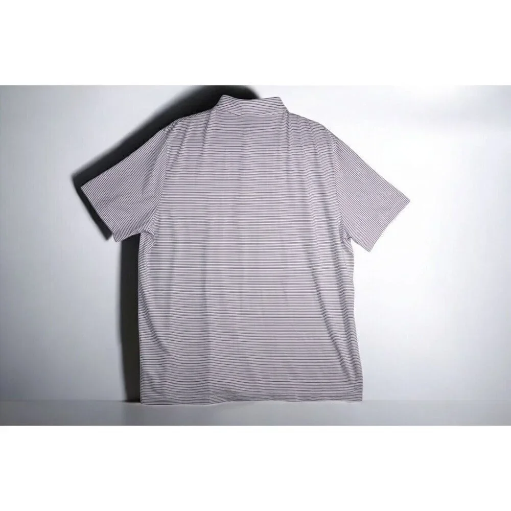 Lacoste Sport Polo Shirt - Men's XXL - Striped Purple & White 🐊